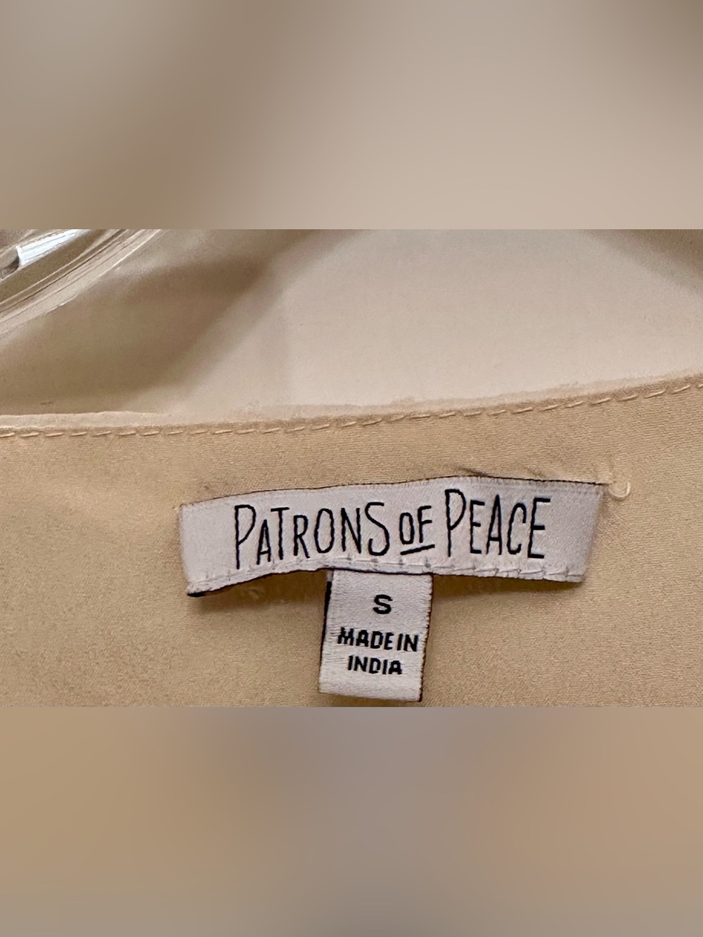 Patrons of Peace Cream/Champagne Long Sleeve Maxi Dress -Size Small - Picture 3 of 7
